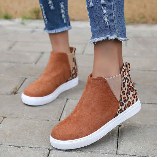 Elastic Leopard Flats Vulcanized Overshoes