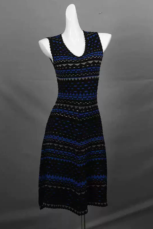 hollow sleeveless knitted dress