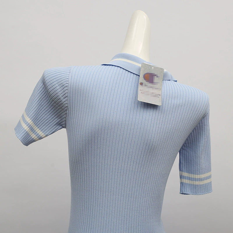 knitted short-sleeved hip-hugging dresses