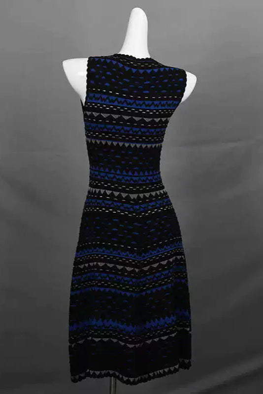 hollow sleeveless knitted dress