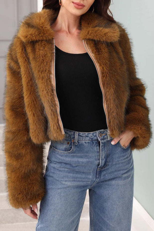 samantha imitation fur jacket