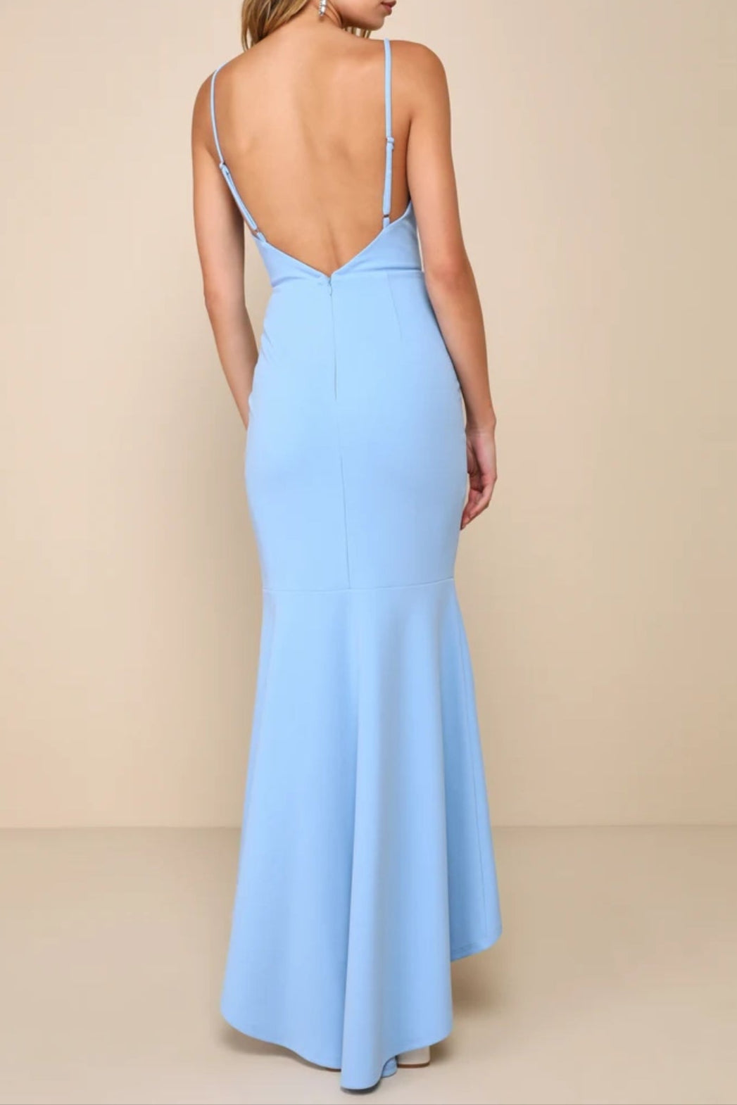 light blue mermaid  midi dress