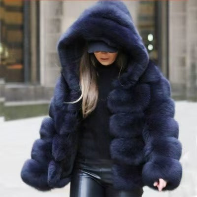 long-sleeved mink fur cardigan