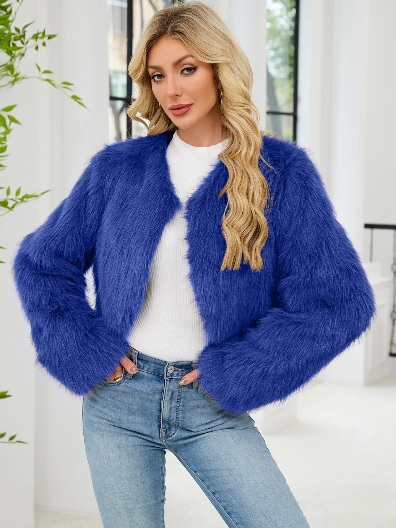 victoria Imitation Fur Top Short Jacket