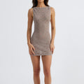 hollow knitted dress