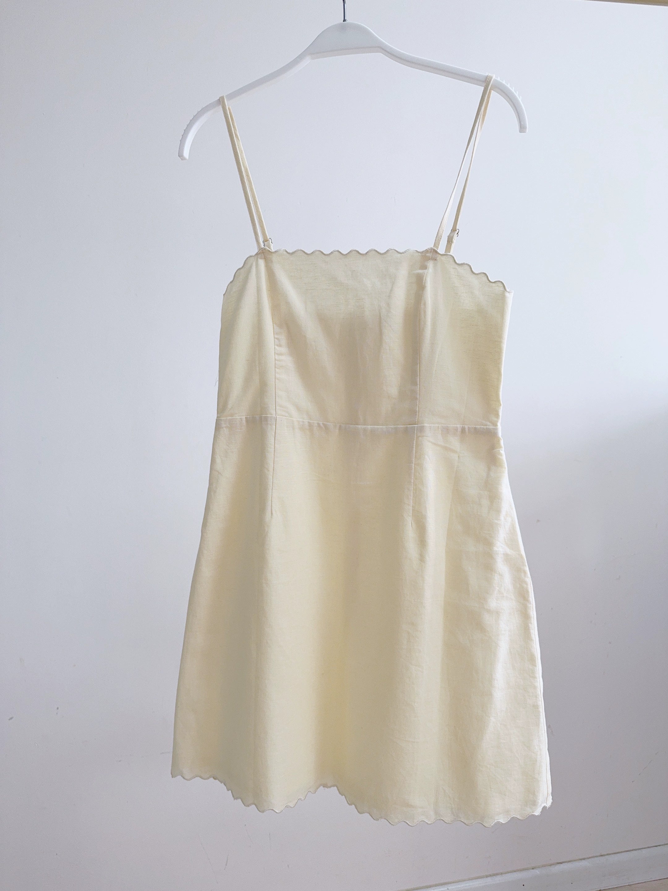 Yellow Wavy Slip Dress