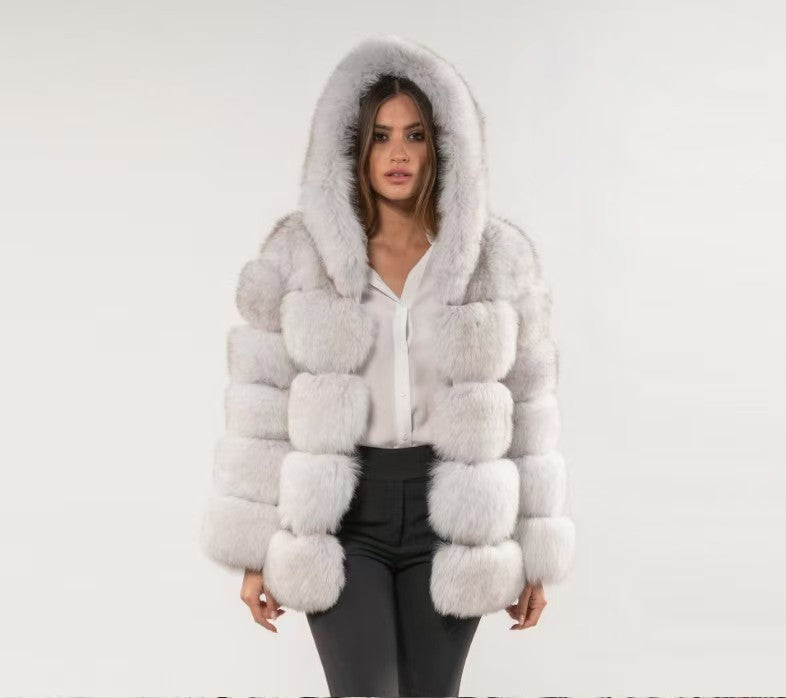 long-sleeved mink fur cardigan