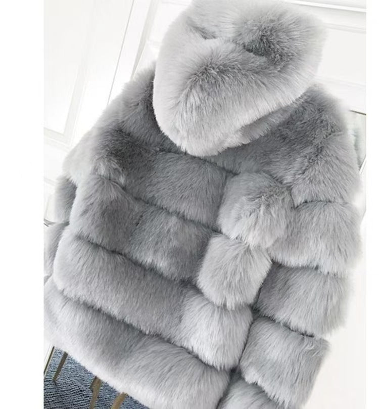 long-sleeved mink fur cardigan