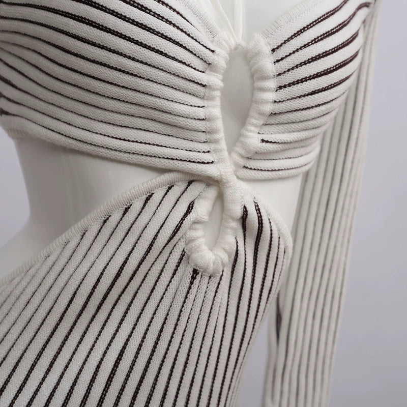 open back knitted dress