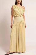 yellow Off-the-Shoulder maxi Dress