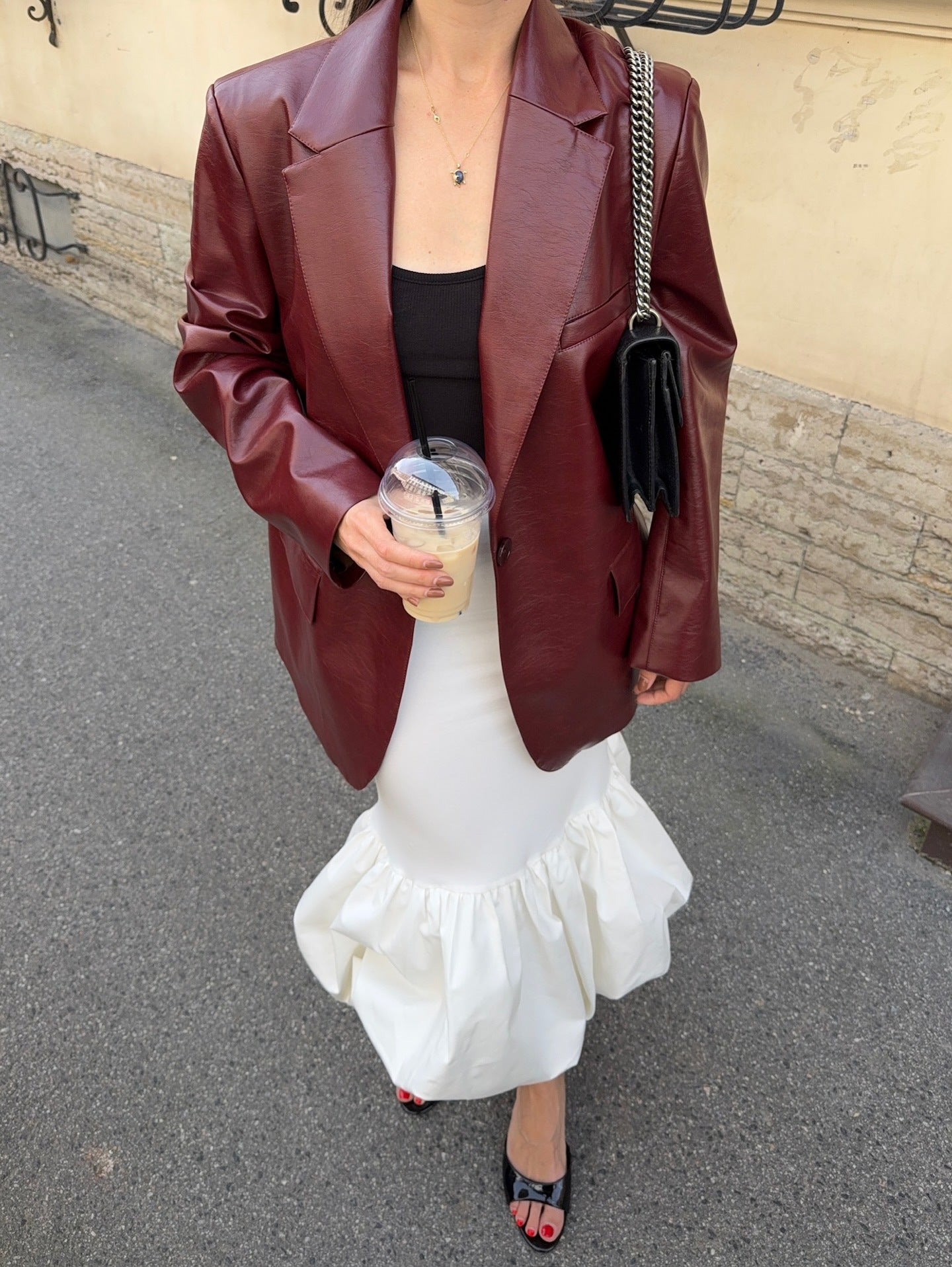 mermaid splicing slim high-waisted skirt