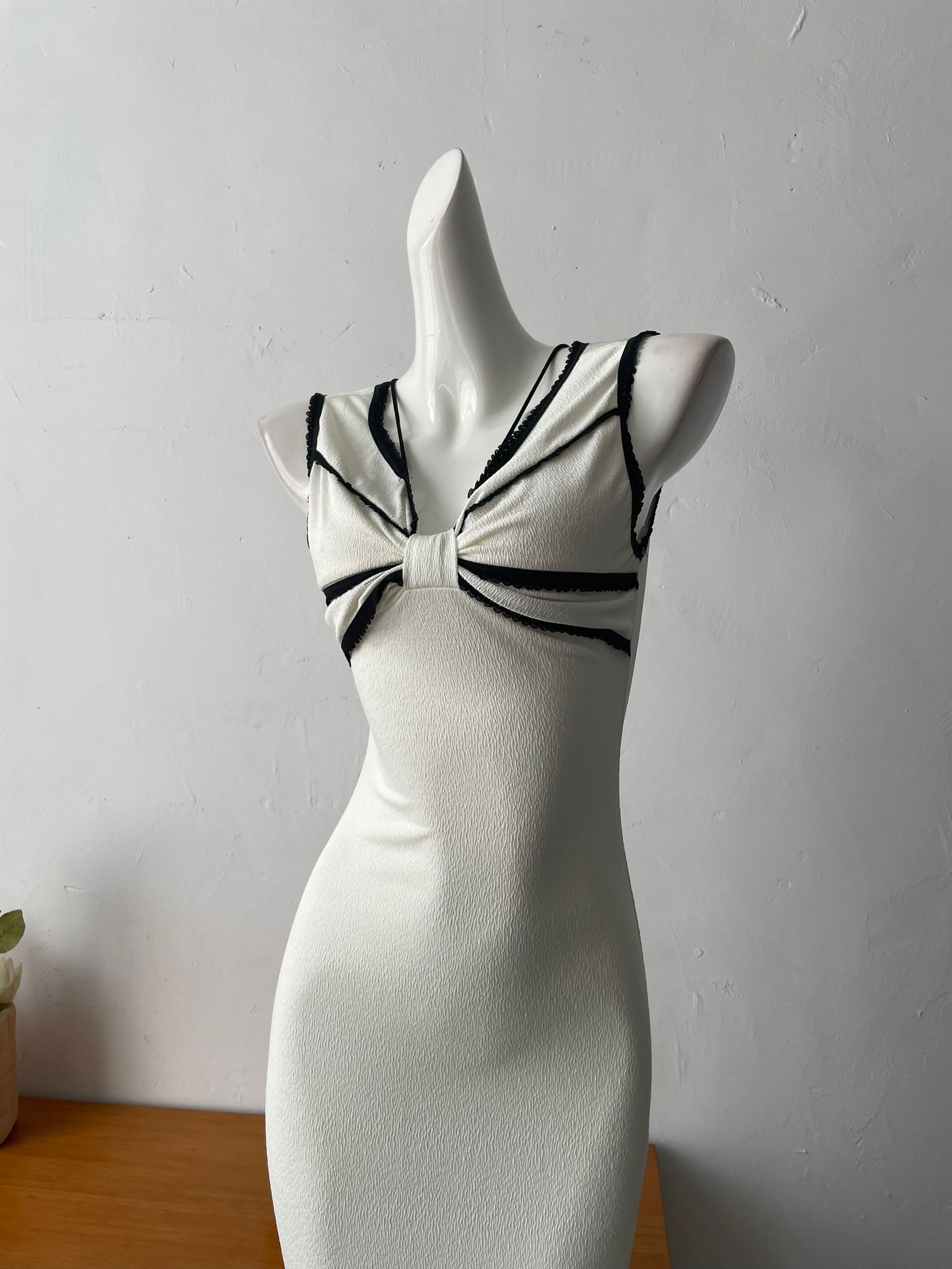 white butterfly design midi dress