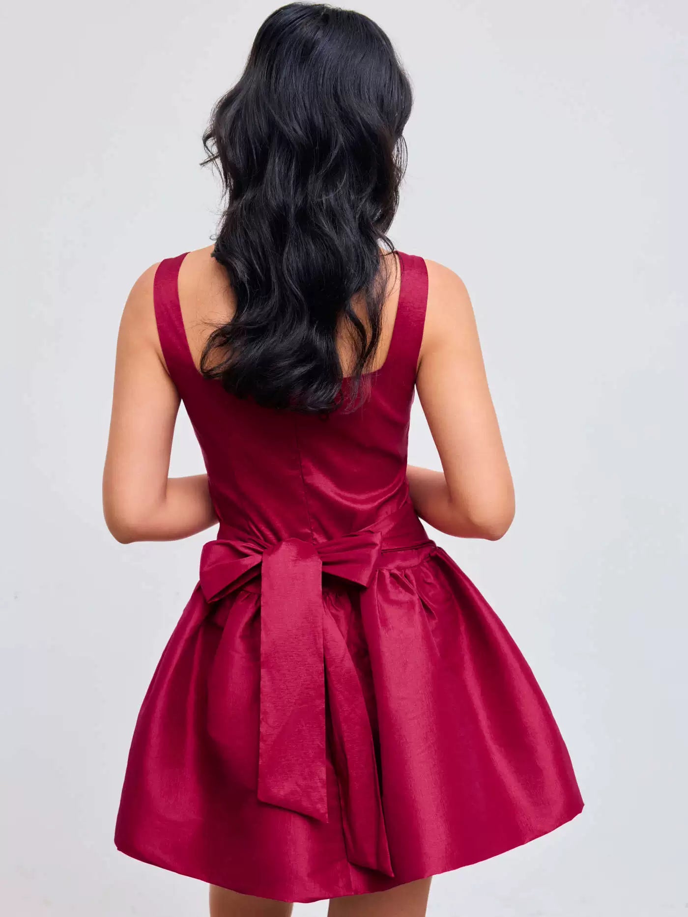 red camisole sleeveless dress