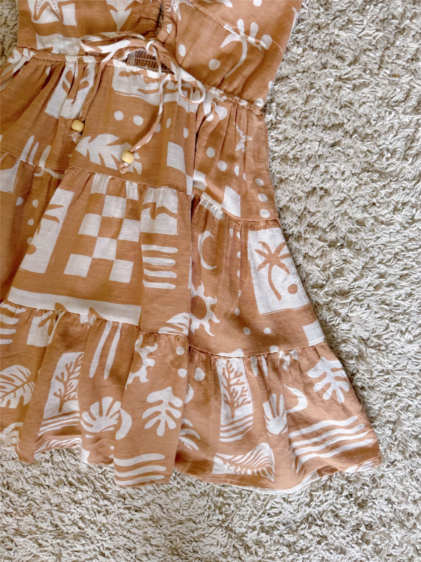 cut-out beaded lace-up yarn slip dress