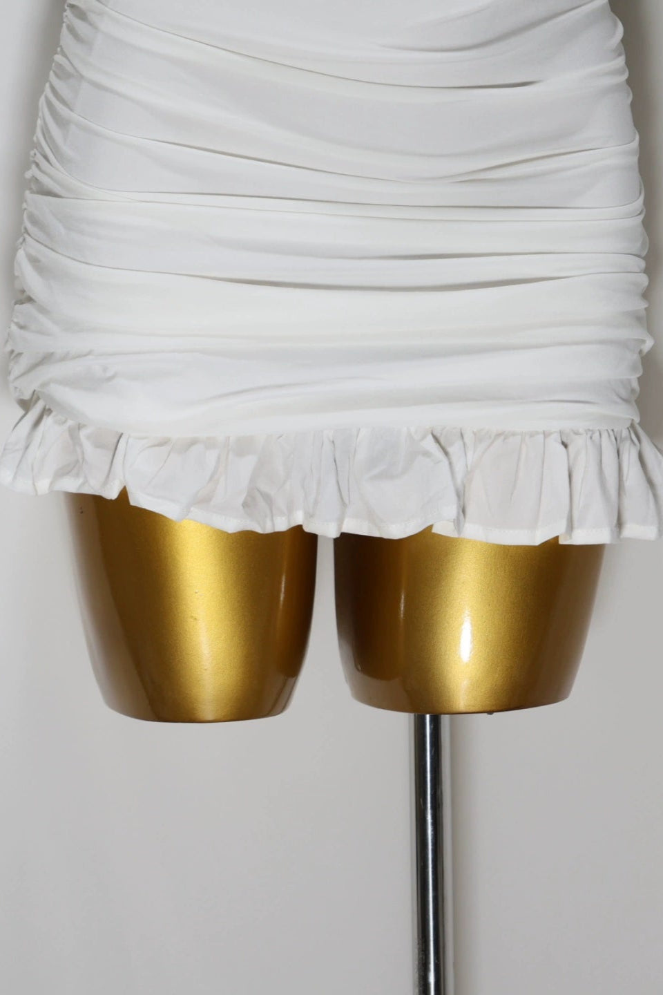 white strapless mini dress