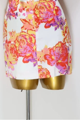 wrap corsage mini dress