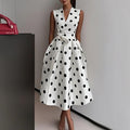 regina white polka dot strapless maxi dress