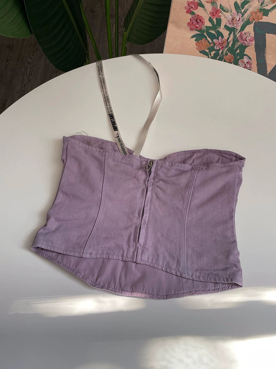 purple denim bandeau