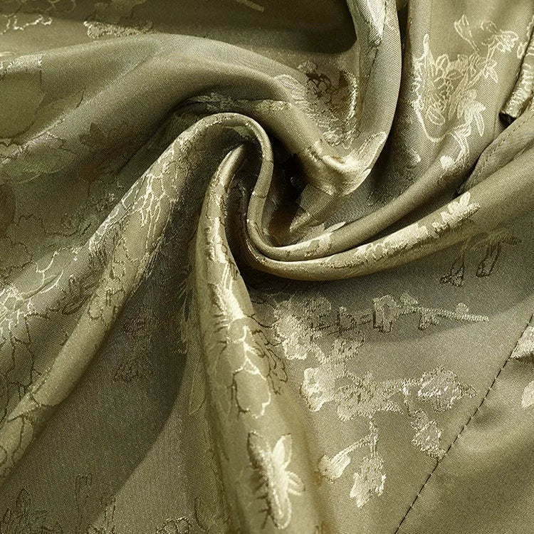 jacquard satin splicing lace resort glossy dress