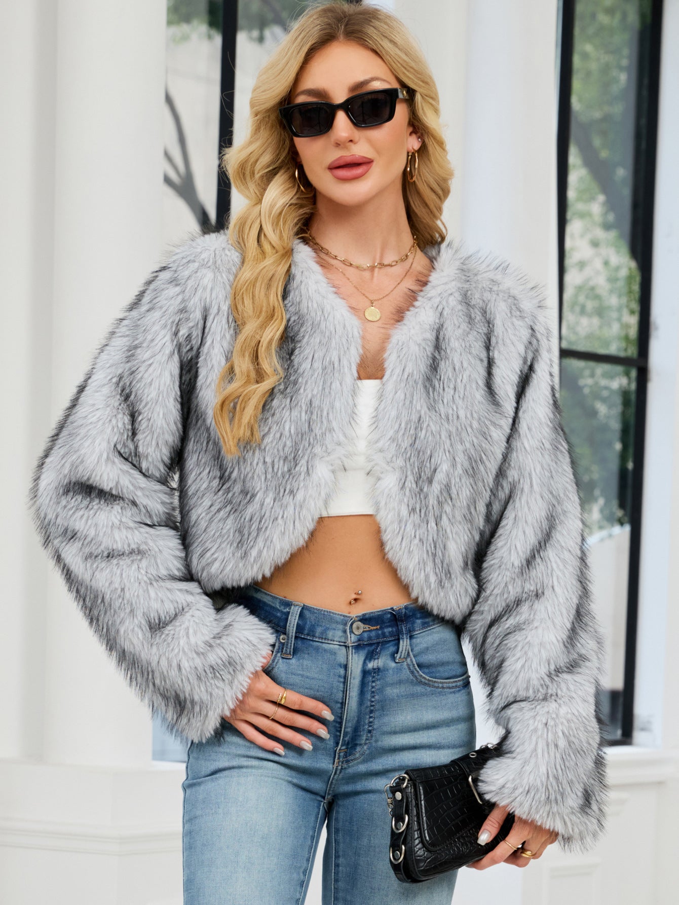 victoria Imitation Fur Top Short Jacket
