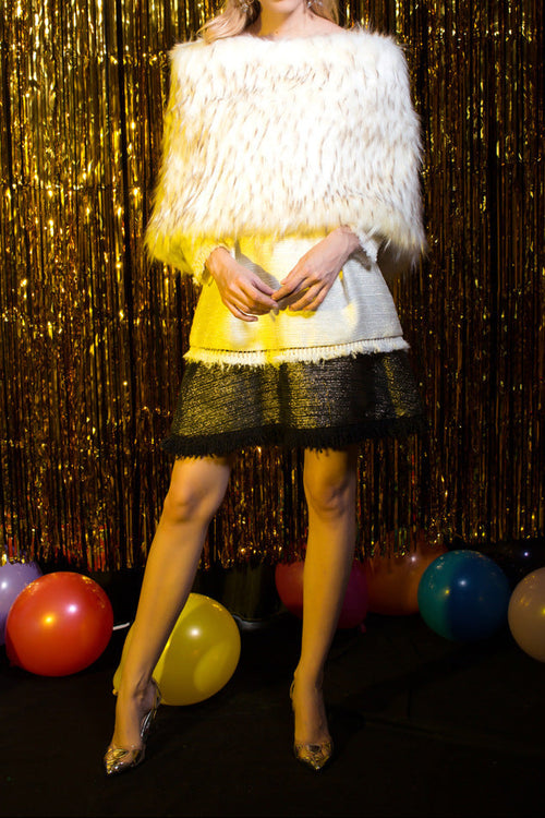 bridal wedding shawl imitation fur coat