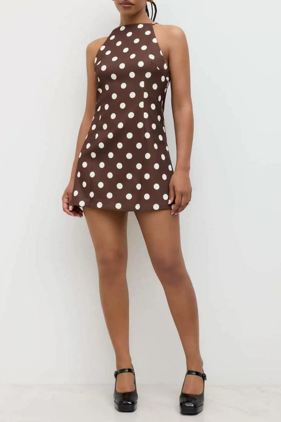 polka dot slip min dress