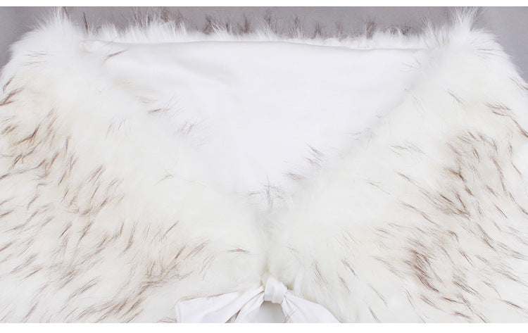 bridal wedding shawl imitation fur coat