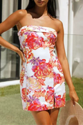 wrap corsage mini dress