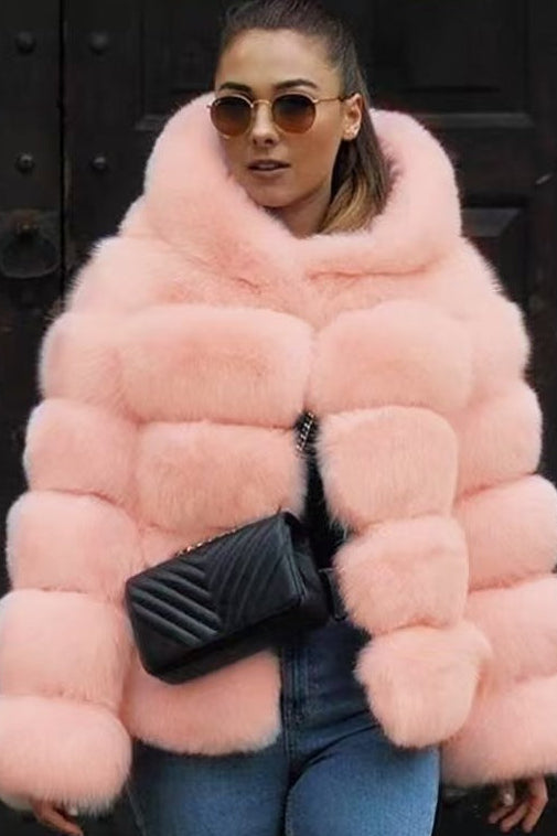 long-sleeved mink fur cardigan