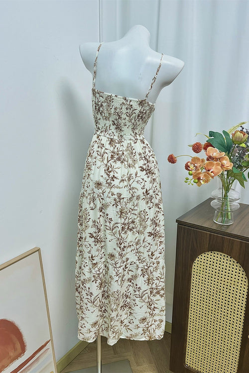 floral chest tie back hugging dress
