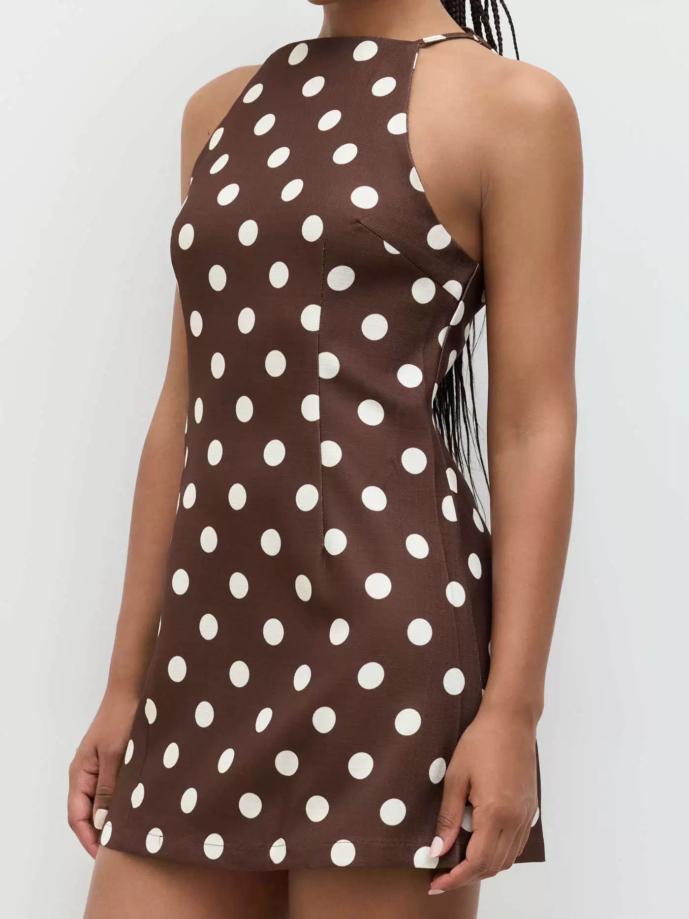polka dot slip min dress