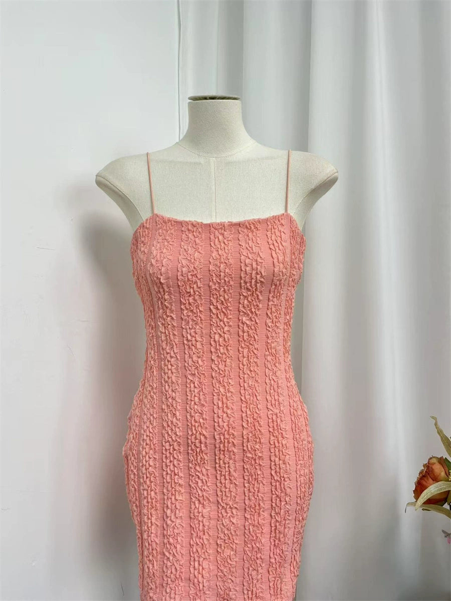 pink camisole mini dress