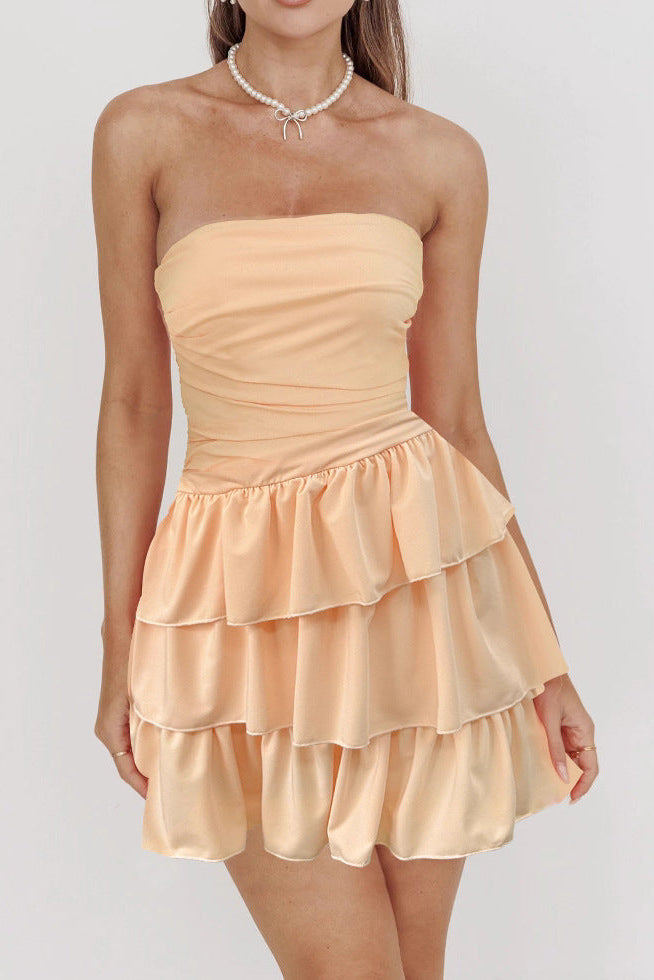 evelyn Sleeveless strapless off-shoulder mini dress