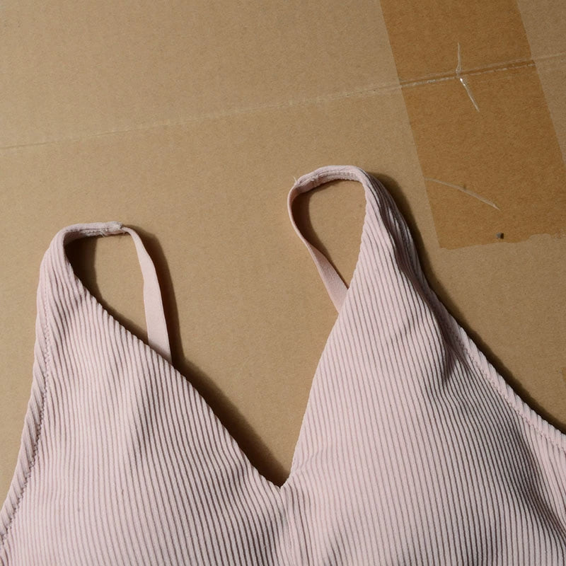 strap adjustable bra U-shaped open sports yoga underwear