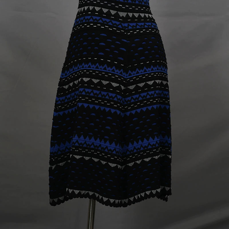 hollow sleeveless knitted dress