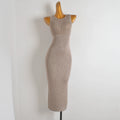 silk sleeveless knitted dress