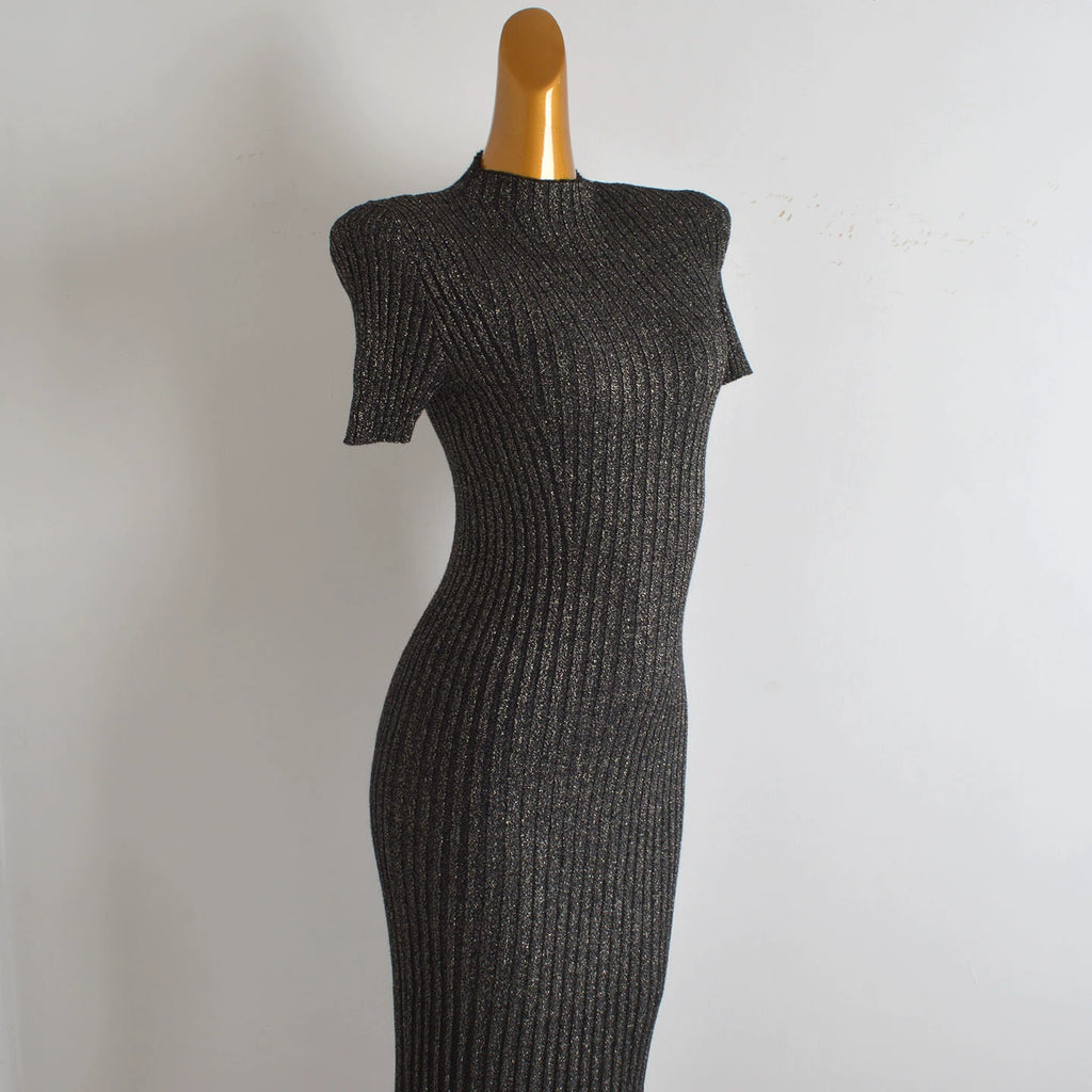 single bright silk knitted dress