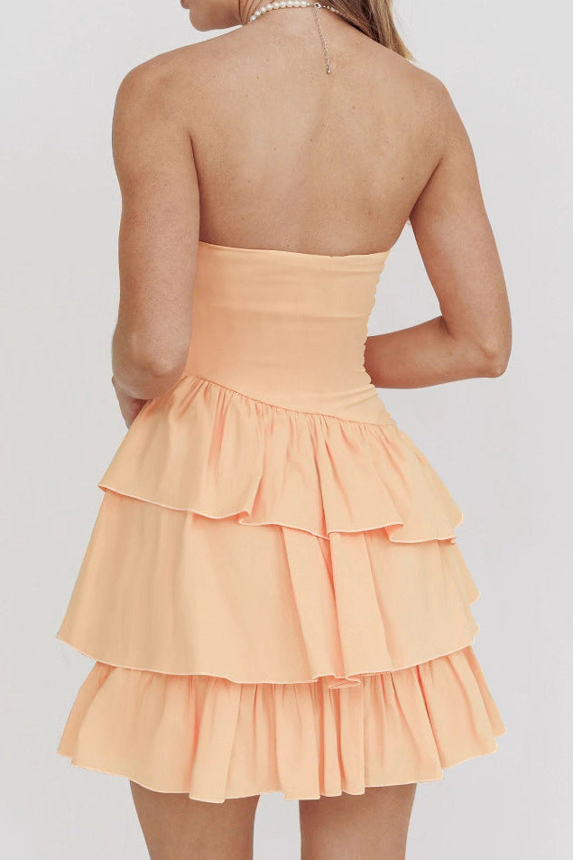 evelyn Sleeveless strapless off-shoulder mini dress