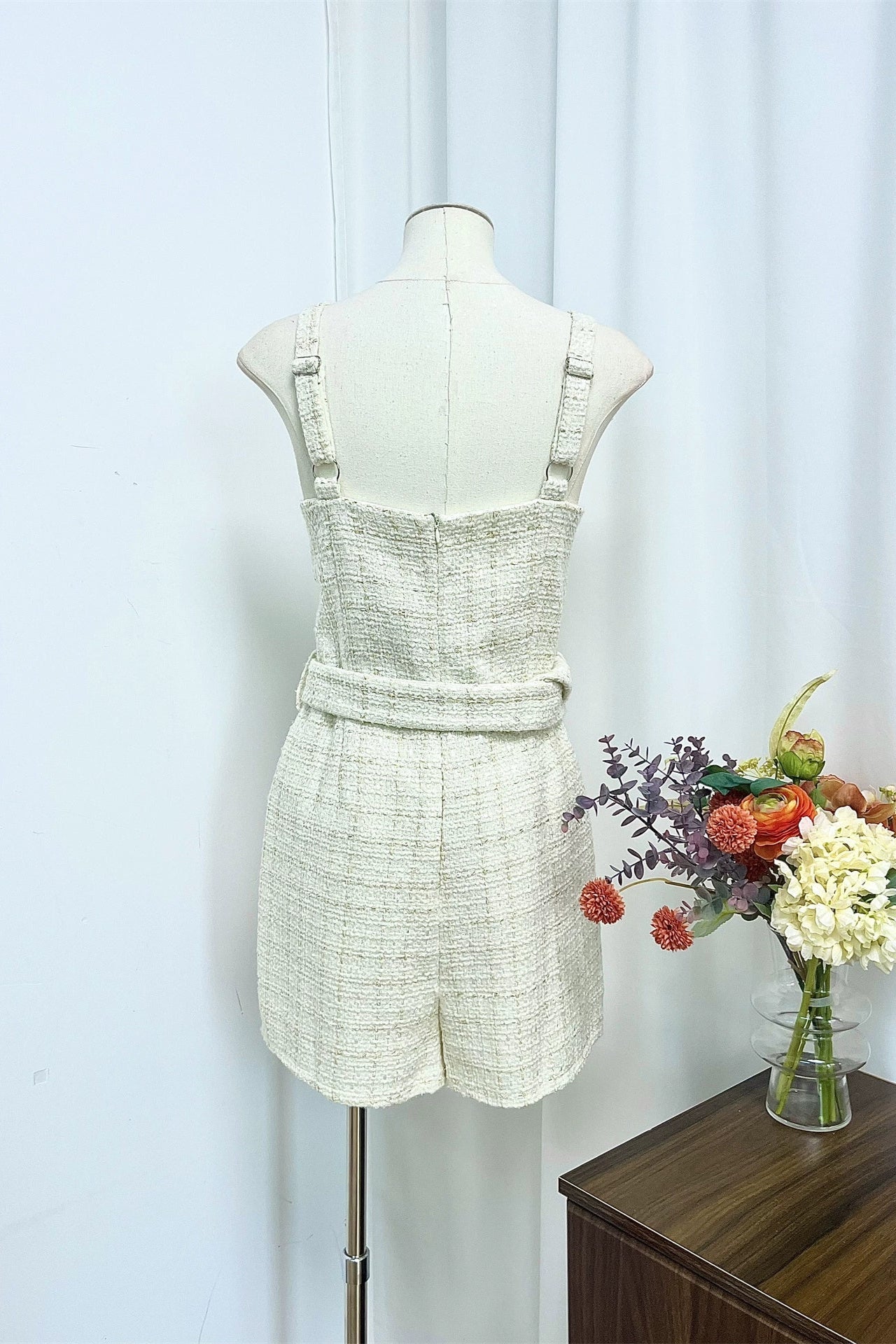 white belt strap jumpsuit