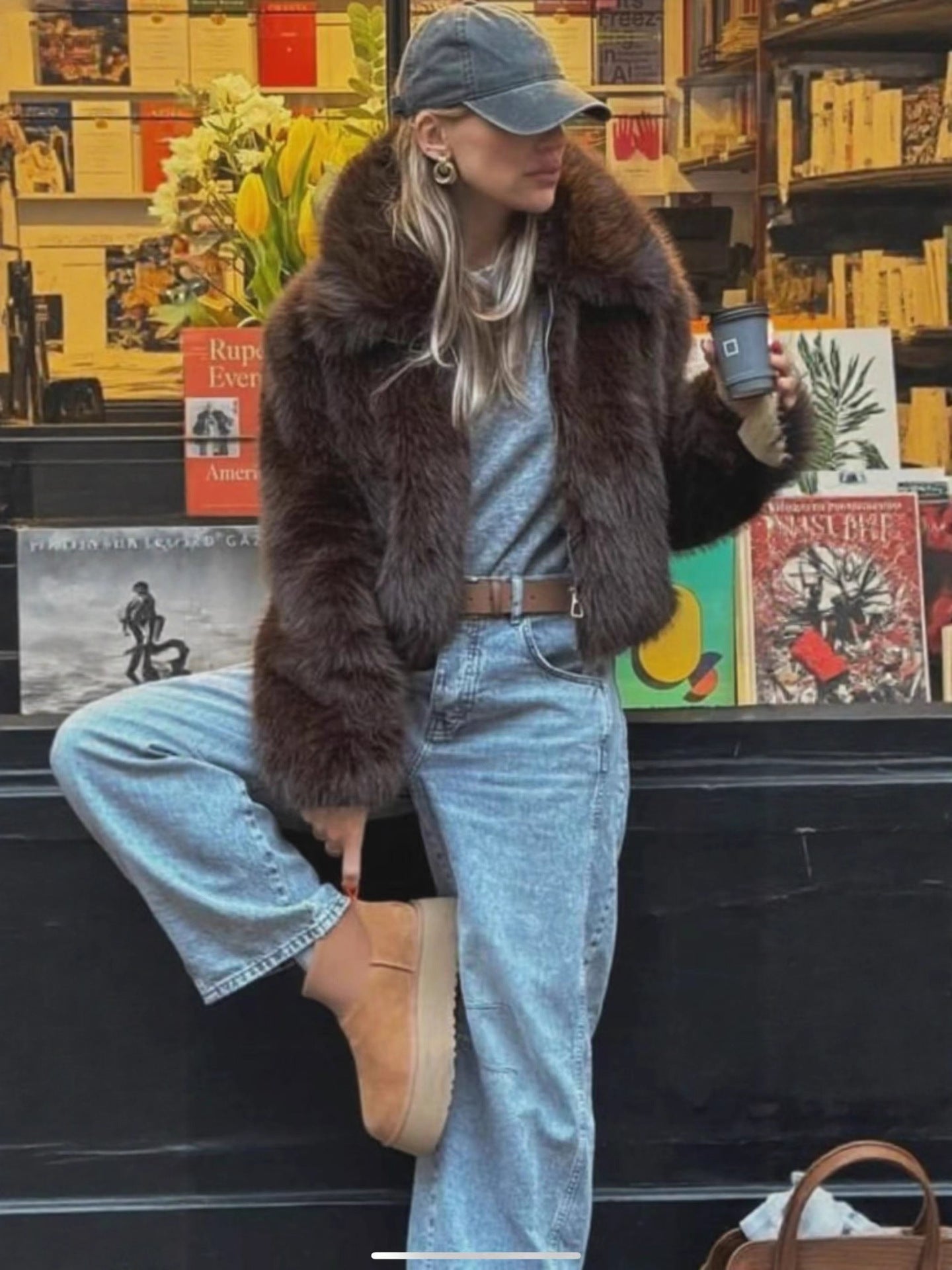 samantha imitation fur jacket