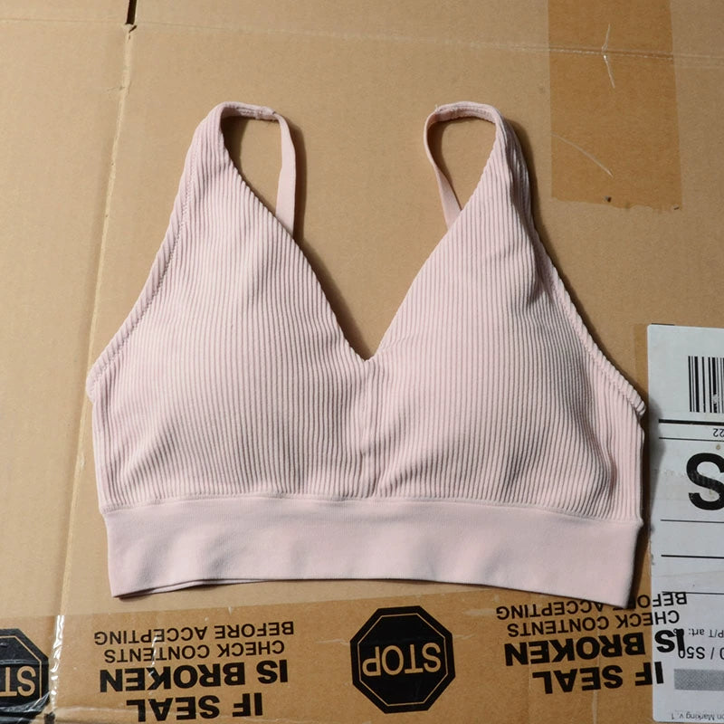 strap adjustable bra U-shaped open sports yoga underwear