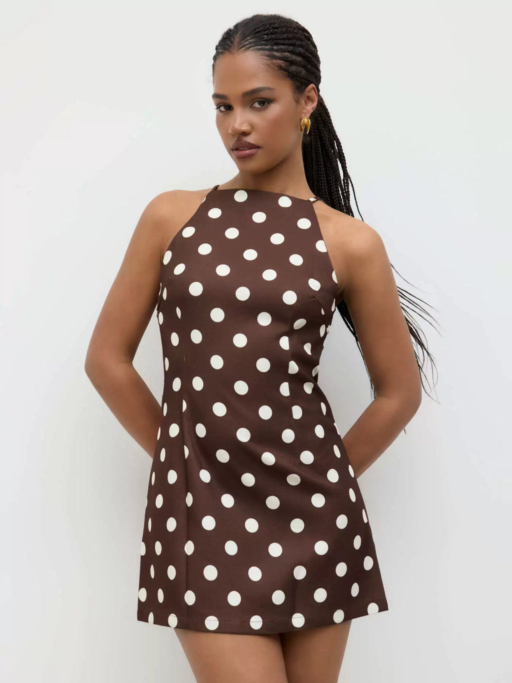 polka dot slip min dress