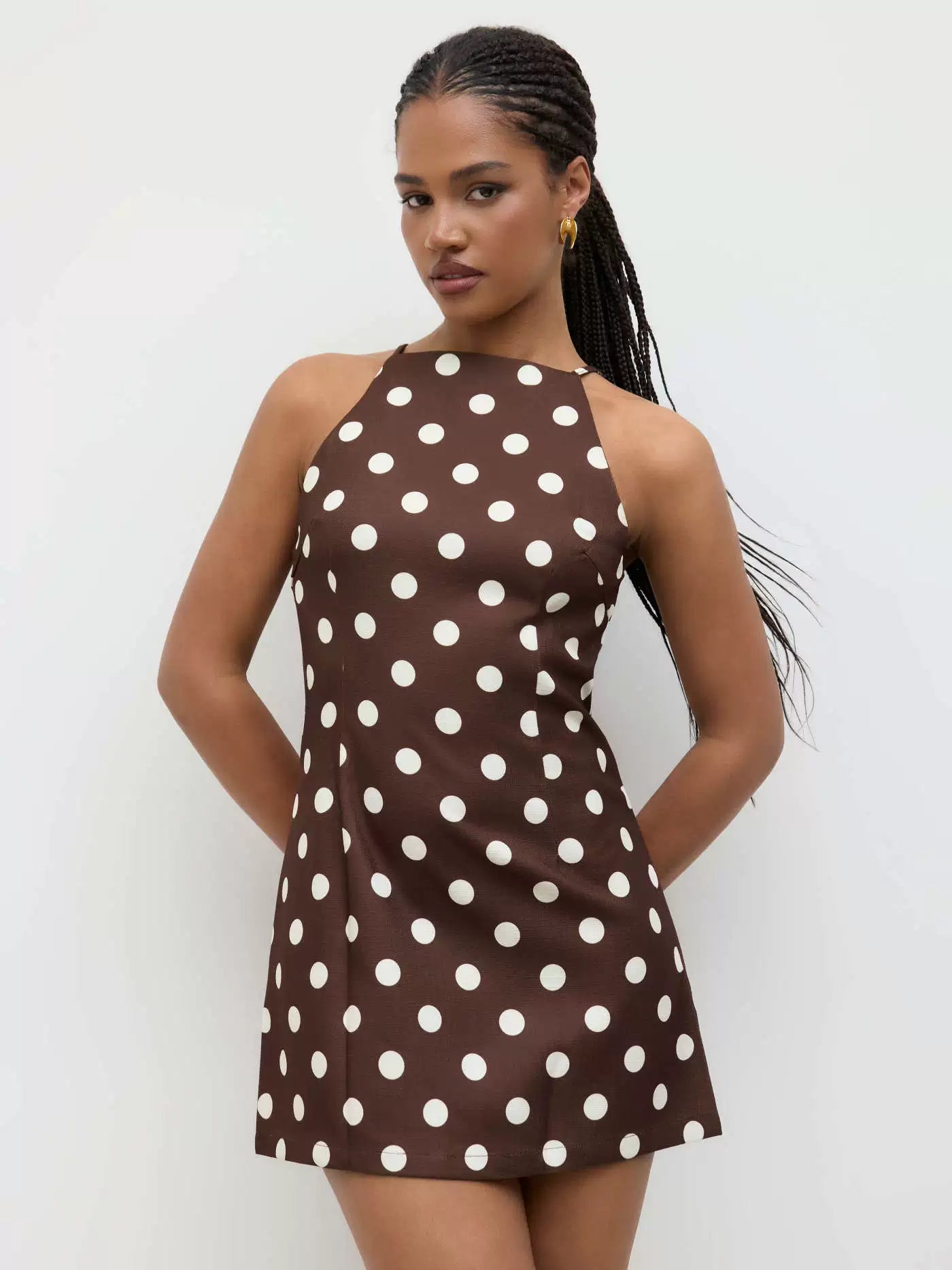 polka dot slip min dress