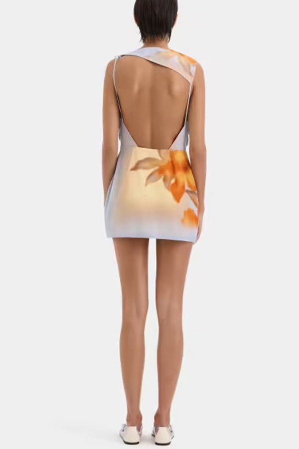 Printed bodycon mini dress