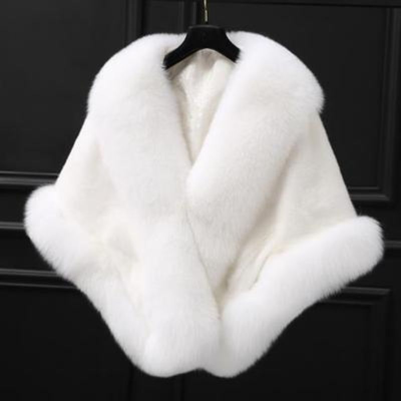 shawl jacket fox fur collar