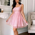 pink back bow slip mini dress