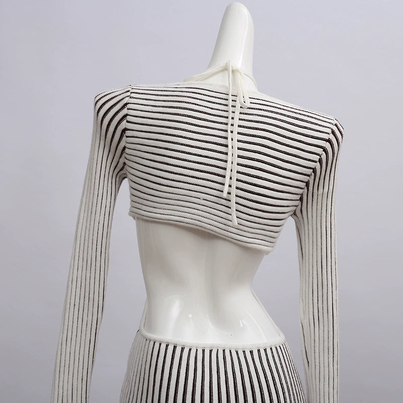 open back knitted dress