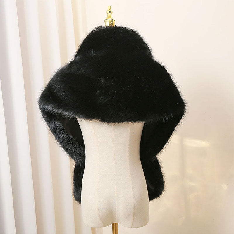 warm fur collar scarves bridal cheongsam with cloaks and plush shawls