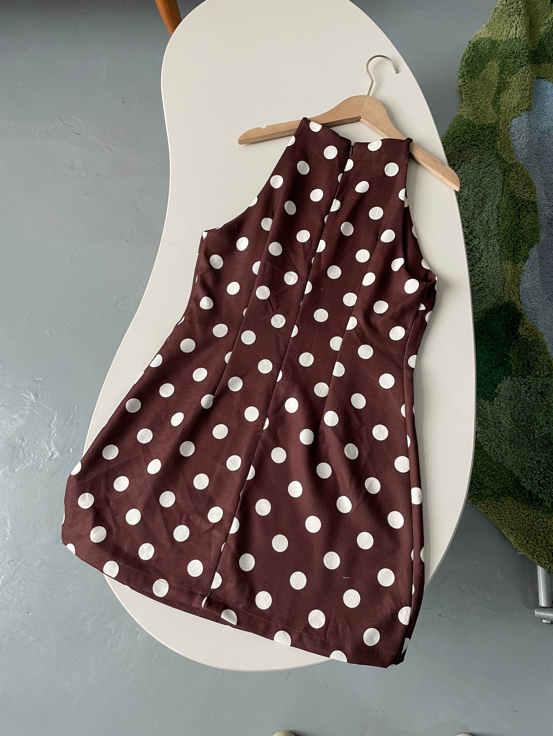 polka dot slip min dress