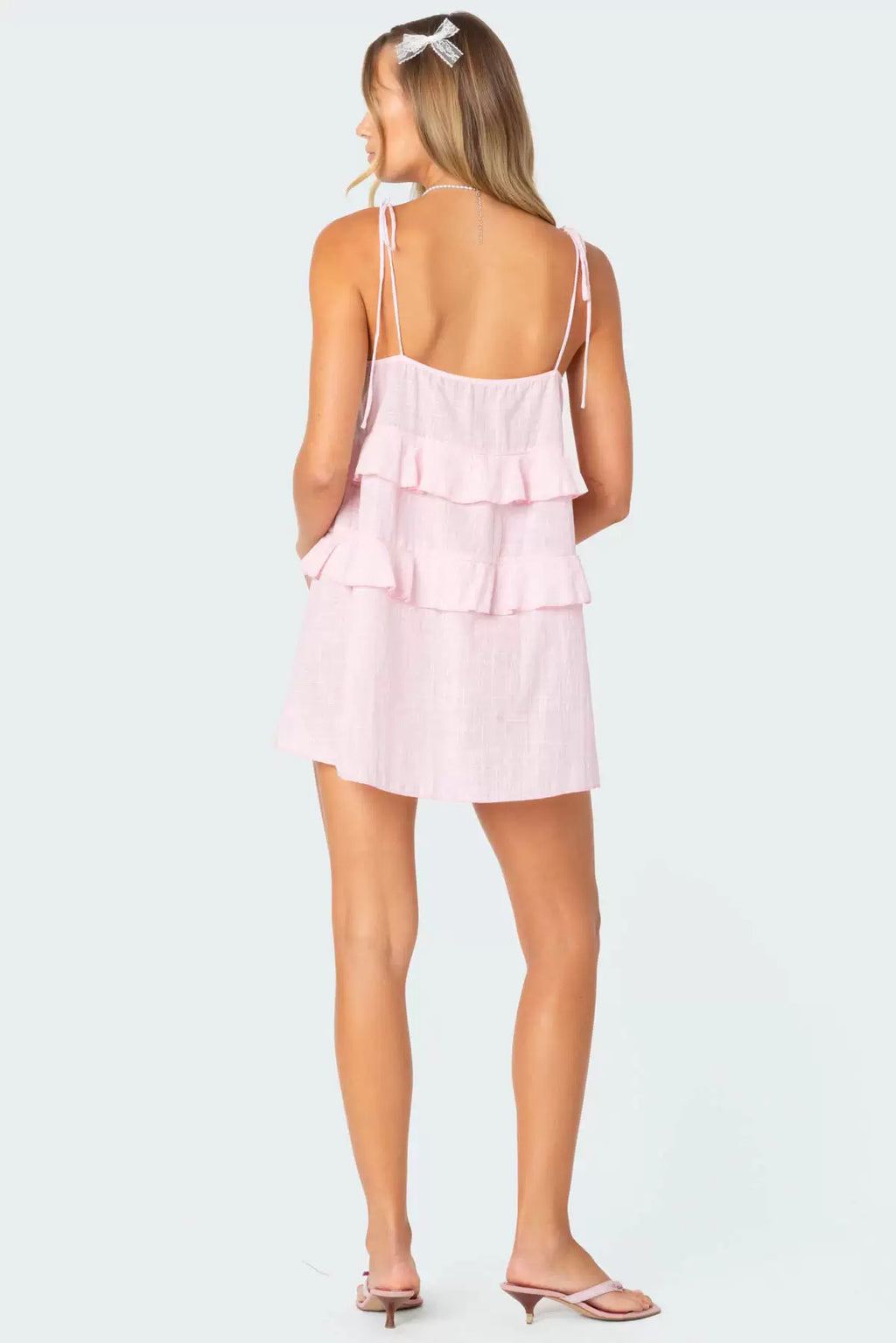 pink camisole mini dress